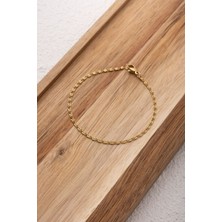 By Florya Jewelry Çelik İnce Ataç Model Zincir Bileklik Minimal Zincir Salyangoz Kararmaz 2 mm 18 cm & 21 cm