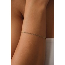 By Florya Jewelry Çelik İnce Ataç Model Zincir Bileklik Minimal Zincir Salyangoz Kararmaz 2 mm 18 cm & 21 cm