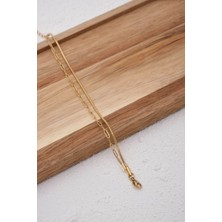 By Florya Jewelry Çelik 2'li Kombin Ataç ve İnce İtalyan Zincir Bileklik Minimal Kararmaz 17+4 cm