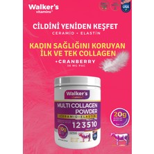 Walker's Walker`s %100 Saf ve Doğal Ceramide, Elastin, Cranberry, Içeren Çift Hidrolize Kolajen - Collagen
