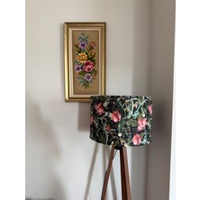 Siyah Kırmızı Desenli Tripod Lambader