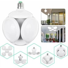 Ath Shopping F-1997 LED Futbol Ufo Ampul E27 28W 360 Derece Katlanır Lamba Ac 220V Lamba LED Spot Işık Beyaz