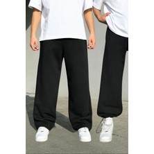 Paçası Ayarlanabilir Eşofman Altı Gri Siyah Füme