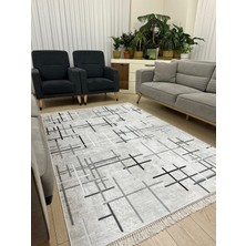 Allgelsin dijital Baskı Yıkanabilir Kaymaz Taban Halı Ince Yazlık Dekoratif Salon ve Oturma Odası Halısı