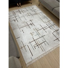 Allgelsin dijital Baskı Yıkanabilir Kaymaz Taban Halı Ince Yazlık Dekoratif Salon ve Oturma Odası Halısı