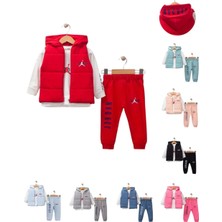 Woops Baby Marka Jrdon Desen Yelekli Üçlü Takım  6-36 Ay