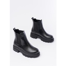 Ceylin Moda Ceylinmoda 745-2137 Siyah Kalın Taban Lastikli Günlük Kadın Bot
