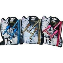 Parlak Kedi Gezdirme Göğüs Tasması