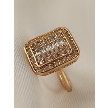 Zülisch Baget Yüzük Zirkon Taş Rose Gold Çelik Yüzük