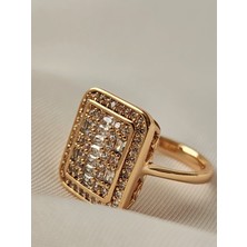 Zülisch Baget Yüzük Zirkon Taş Rose Gold Çelik Yüzük