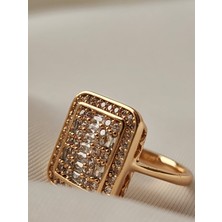 Zülisch Baget Yüzük Zirkon Taş Rose Gold Çelik Yüzük