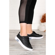 Tına 2pr Ortopedik Siyah/beyaz Düz Taban Kadın Günlük Sneaker