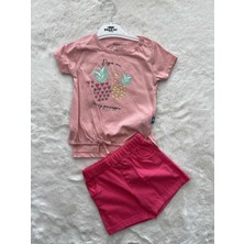 Ananas Baskılı Süpren Ay Kız Takım