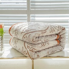 Out Yuy 1 Parça Jakarlı Mercan Polar Battaniye 150*200CM Kahve (Yurt Dışından)