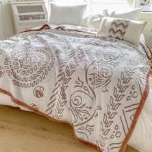 Out Yuy 1 Parça Jakarlı Mercan Polar Battaniye 150*200CM Kahve (Yurt Dışından)