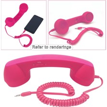 Cep Telefonları Için Retro Telefon Ahizesi 3,5 Mini Kırmızı (Yurt Dışından)