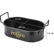 Mini Oval Patates & Cips Sunumluk 21 cm 6 Adet