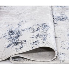Opal 4027 Mavi Krem Uzun Ömürlü Yumuşak Polyester Halı