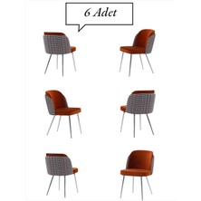 Colormix Keşfet Series Sandalye , 6 Adet , Mutfak , Oturma Odası, Salon, Metal Ayak , Çok Amaçlı