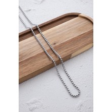 Byflorya Jewelry Çelik Yuvarlak Top Zincir Kolye Forse Zincir Kararmaz