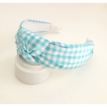 Halhalmill Açık Mavi Pötikareli Saç Bandı Taç