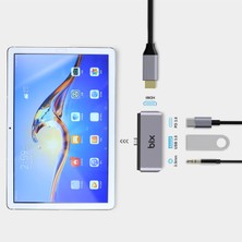 Bix BX16HB 4in1 Type-C 4K@30Hz HDMI, USB 3.0, AUX, PD iPad, Macbook/Windows Uyumlu Çoklayıcı Adaptör