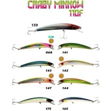 Fujin Crazy Minnow 110F 12GR Maket Balık 159FLASHINGREDHEAD