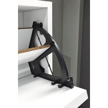 Barin Design 3 Raflı Ayakkabılık Düşer Kapak Kayar Kapak Vestiyer Portmanto Katlı Bölmeli Kapı Önü Modern