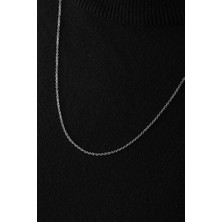 By Florya Jewelry Çelik Forse Klasik Zincir Kolye Kararmaz 1 mm Kişiselleştirilebilir Ölçüler Altın, Gümüş, Rose