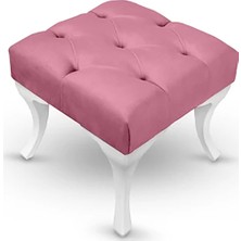 Dzgn Home Kapitoneli Kapıönü Ayak Ucu Bench Puf Makyaj Koltuğu– 45  x  45  cm