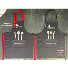 Hulganz Kumaş Mutfak Önlüğü Seti 2'li Leke Tutmaz Su Itici %65 Pamuk %35 Polyester Chef Taster Önlük