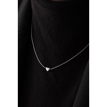 By Florya Jewelry Çelik Minik Kalp Kolye Kararmaz 40 cm 5 cm
