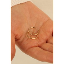 ÇGK KUYUMCULUK 14 Ayar 1.6 cm Halka Altın Küpe 14CGKKP0011
