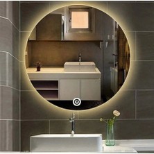 70 cm Çapında Gün Işığı LED Işıklı Dokunmatik Ayna / Dekoratif Ayna / Banyo Aynası / Yuvarlak Ayna/ışıklı Ayna/