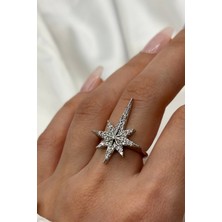 Premium Seri Kutup Yıldızı Tasarım Model Ayarlanabilir Kadın Yüzük