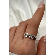 Premium Seri Chain Tasarım Model Zincir Kollu Ayarlanabilir Kadın Yüzük