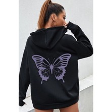 Only Trendwear Unisex Butterfly Baskılı Sweatshirt