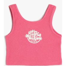 Koton Bisiklet Yaka Baskı Detaylı Askılı Kolsuz Atlet