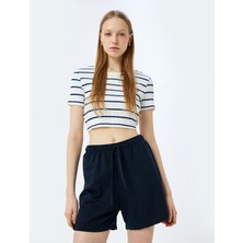 Koton Beli Bağcıklı Rahat Kalıp Cep Detaylı Şort