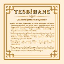 Tesbihname Kararmaz Metal Püsküllü Küre Kesim Isim Yazılı Oniks Doğaltaş Tesbih