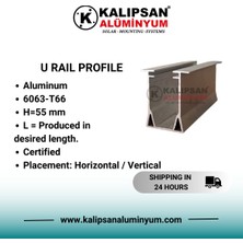KALIPSAN ALÜMİNYUM U Ray Profili 3000MM 2 Adet