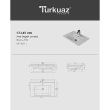 Noce Banyo Dolabı Mdf 65 cm Boy Dolaplı Linda Form Kulplu