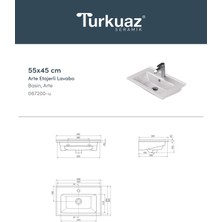 Noce Banyo Dolabı Aynalı Cnc Işlemeli Membran Kapaklı 55 cm