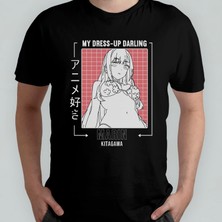 Pixxa My Dress Up Darling Anime Manga %100 Pamuklu Bisiklet Yaka T-Shirt Model 2
