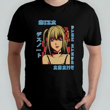 Pixxa Death Note Anime Manga %100 Pamuklu Bisiklet Yaka T-Shirt Model 5