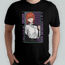 Pixxa Chainsaw Man %100 Pamuklu Bisiklet Yaka T-Shirt Model 13