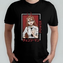 Pixxa Chainsaw Man %100 Pamuklu Bisiklet Yaka T-Shirt Model 15