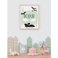 Çocuk Kalbi Atölyesi Batman Temalı Çocuk ve Bebek Odası Isim Tablosu