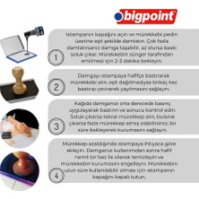 Bigpoint Istampa Mürekkebi Kaşe ve Istampa ile Uyumlu Yağsız ve Kalıcı Mürekkep Siyah 60 ml