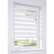 Beyaz Bambu Zebra Stor Güneşlik Perde